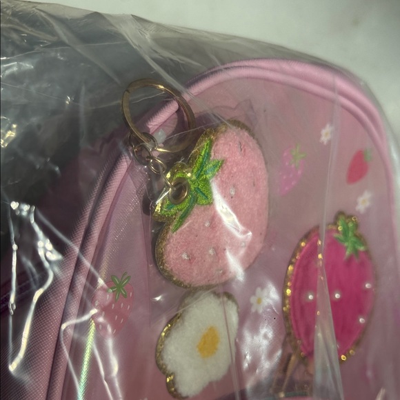 Pink Strawberry Kids Backpack - Picture 4 of 6